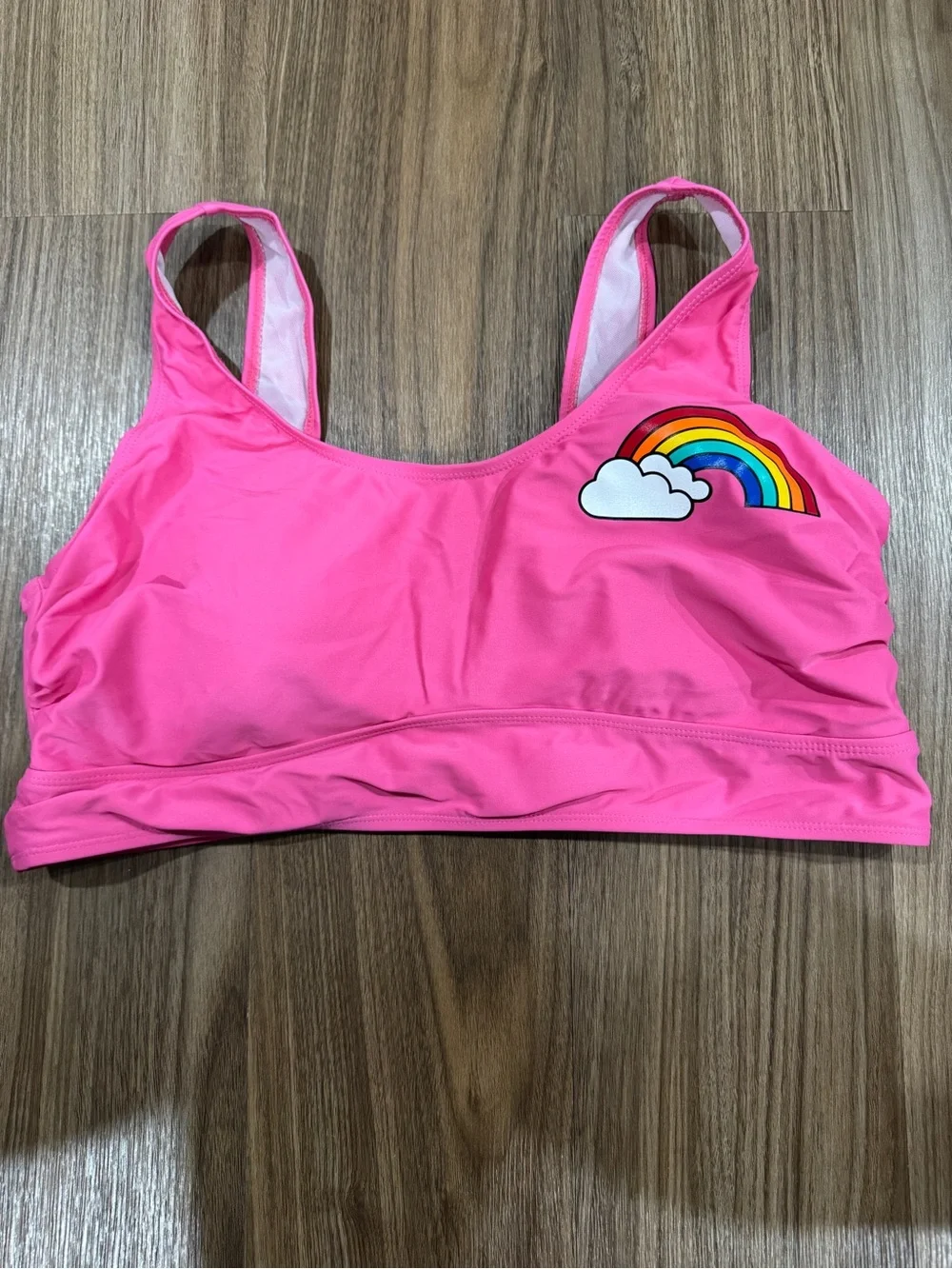 torrid Pink Sports Bra with Rainbow Patch
